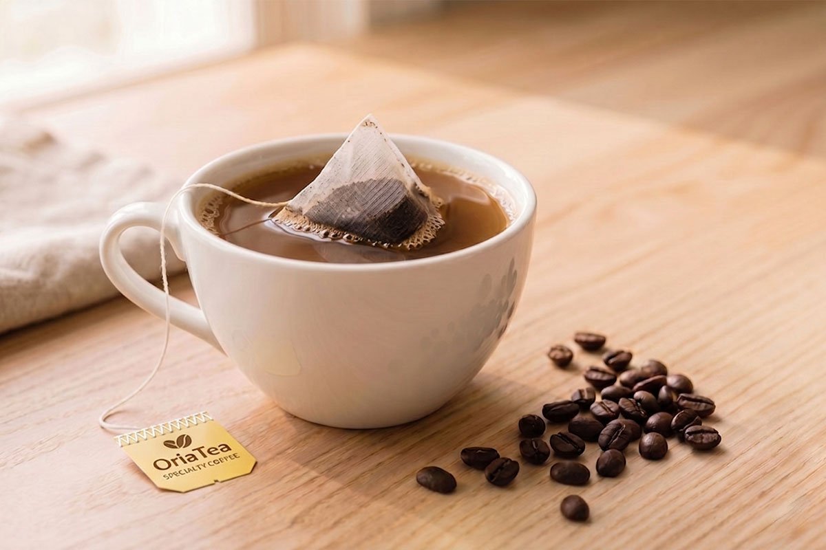 OriaTea coffee bag application brewing single-origin specialty coffee